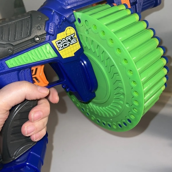 Dart Zone Covert Ops Magnum Superdrum Gun Rapid Fire with Darts Working Tested - Picture 6 of 16